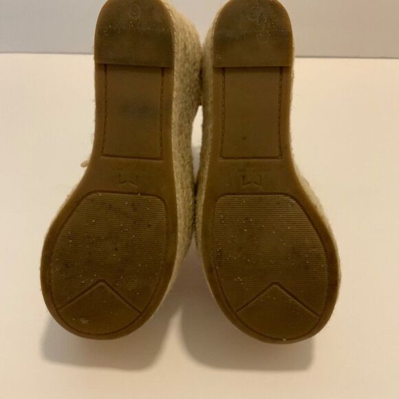 Marc Fisher Blush Pink Suede Ankle Strap Espadrille Wedge Sandals Buckle Sz 6 - Picture 9 of 11